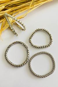 Silver Belted Gold Straight Wristband