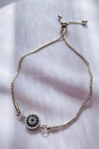 Silver Without Accessories Gold Straight Wristband