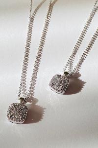 Silver-3 Gold Straight Necklace