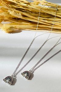 Silver2 Gold Straight Necklace