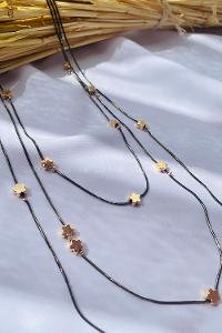 Black Gold Straight Necklace