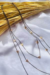 Black Gold Straight Necklace