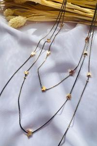 Black Gold Straight Necklace