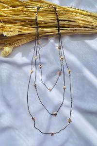 Black Gold Straight Necklace