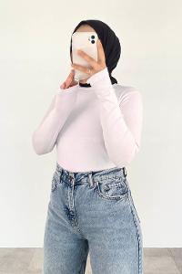 White Crew Neck Long Arm Cotton Body