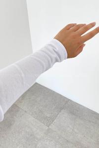 White Crew Neck Long Arm Cotton Body