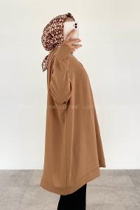 Camel V Neck Bat Sleeve Arm Ayrobin Cardigan