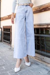 Ice Blue Denim High Waist Denim Pants