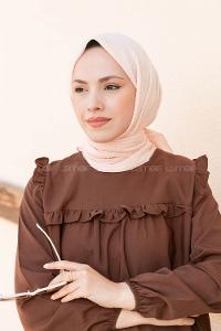 White Powder Cotton Fabric Straight Shawl