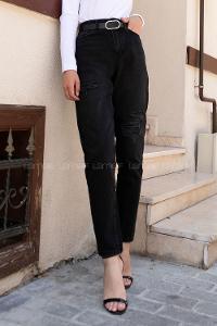 Smoked Denim High Waist Denim Pants