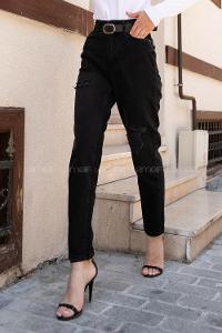 Smoked Denim High Waist Denim Pants