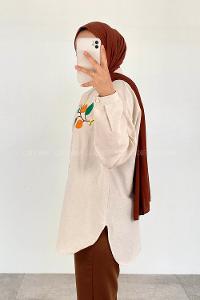 Stone Shirt Collar Long Arm Cotton Printed Shirt