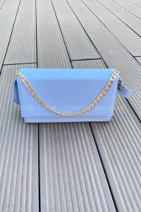 Ice Blue Buckle Skin Hand Bag Bag