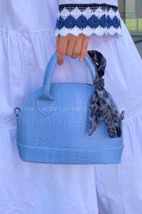 Ice Blue With Suspenders Skin Hand Bag Bag