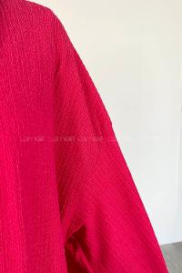 Fuchsia Half Arm Arm Without Accessories Cotton Straight Kimono