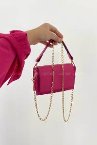 Pink Buckle Skin Hand Bag Bag
