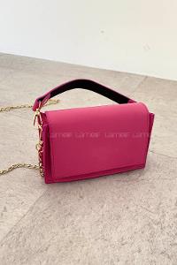 Pink Buckle Skin Hand Bag Bag