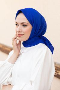 Lamelif Mio Caz Eşarp Saks Mavisi