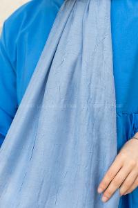 Lamelif Bambu Şal Gök Mavi