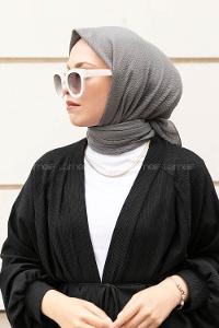 Lamelif Mio Caz Eşarp Koyu Gri