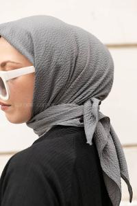 Lamelif Mio Caz Eşarp Koyu Gri