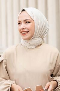 Lamelif Bambu Şal Ekru