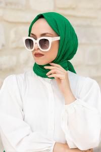 Lamelif Bambu Şal Benetton Yeşili