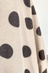 Anthracite Shirt Collar Long Arm Linen Printed Shirt