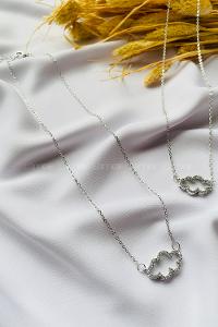 Silver Gold Straight Necklace