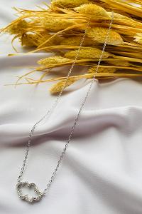 Silver Gold Straight Necklace