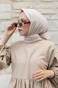 Lamelif Keten Eşarp Ekru