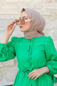 Lamelif Keten Eşarp Vizonrengi