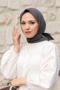 Lamelif Keten Eşarp Füme