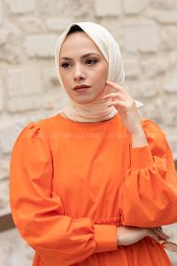 Cream Wool Printed Scarf