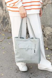 Lamelif Kol Ve Omuz Çantası Kadın Çanta Gri