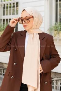 Beige Cotton Fabric Viscose Fabric Straight Shawl