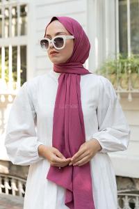 Fuchsia Cotton Fabric Viscose Fabric Straight Shawl