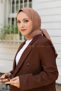 Brown With Milk Cotton Fabric Viscose Fabric Straight Shawl