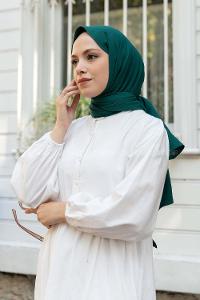 Emerald Green Cotton Fabric Viscose Fabric Straight Shawl