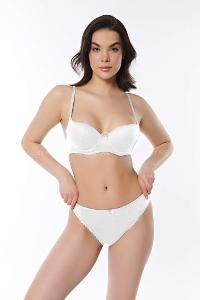 Ecru Cotton Fabric Underwire Unsupport 