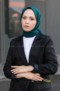 Oil Green Cotton Fabric Straight Shawl