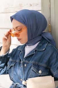 Lamelif Mio Caz Eşarp İndigo