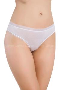 Lamelif Papatya Şeffaf Lastik Micro Bikini Beyaz Renk