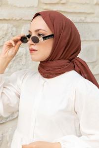 Lamelif Mio Caz Şal Çikolata Kahve