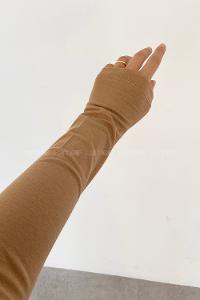 Lamelif Yarım Balıkçı Yaka Düz Renk Body Sütlü Kahve