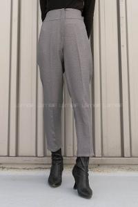 Lamelif Yalancı Cepli Yüksek Bel Pantolon Antrasit