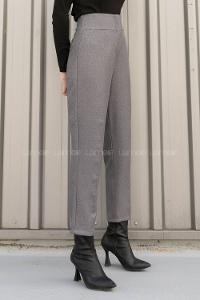 Lamelif Yalancı Cepli Yüksek Bel Pantolon Antrasit