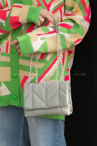 Plum Green Buckle Skin Hand Bag Bag