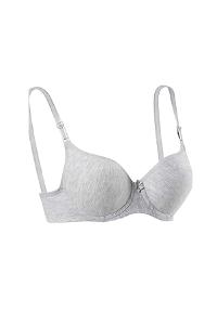 Gray Cotton Fabric Underwire Support Bralet