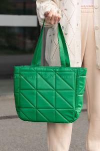 Green Buckle Skin Hand Bag Bag